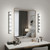 Satin Chrome Vanity Light 6 globes B15 65cm Hollywood