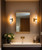 Charming LED Interior Upright Wall Light Satin Nickel Alum