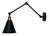 Contemporary  Adjustable Wall Light Matt Black
