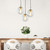 Brushed Brass Pendant Contemporary With Clear Glass 25cm