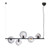 Contemporary 5 Light Pendant Black/Smoked