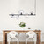 Contemporary 5 Light Pendant Black/Smoked