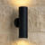 Up Down Wall Pillar Light GU10 Black