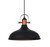 Industrial Pendant Light Black Dome Copper Plated