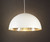 Rounded White Silver Ceiling Lamp ALF