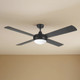 132cm 52-inch Black AC Ceiling Fan With Light 3 Speed 132cm 52-inch Black AC Ceiling Fan With Light 3 Speed