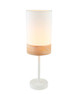 White and Timber Table Lamp Chic Cylindrical E27 460mm 72W White and Timber Table Lamp Chic Cylindrical E27 460mm 72W