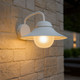 Contemporary Outdoor Wall Light IP44 White Contemporary Outdoor Wall Light IP44 White