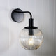 Clear Ribbed Glass Wall Light E27 25W Clear Ribbed Glass Wall Light E27 25W