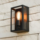 Contemporary Outdoor Wall Light Black E27 IP44 60W Contemporary Outdoor Wall Light Black E27 IP44 60W