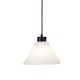 Pendant Light Black Metal Frosted Glass Cone Shade E14 40W 25cm Pendant Light Black Metal Frosted Glass Cone Shade E14 40W 25cm
