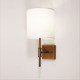 Wall Light Bronze With White Shade E27 60W Wall Light Bronze With White Shade E27 60W