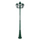 Paris Triple Head Tall Post - Green Finish / B22 Paris Triple Head Tall Post - Green Finish / B22