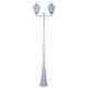 Turin Twin Head Tall Post Light - White Finish / B22 Turin Twin Head Tall Post Light - White Finish / B22