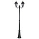 Turin Twin Head Tall Post Light - Black Finish / B22 Turin Twin Head Tall Post Light - Black Finish / B22