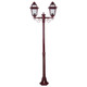 Avignon Twin Head Medium Post Light - Burgundy Finish / B22 Avignon Twin Head Medium Post Light - Burgundy Finish / B22