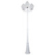 Avignon Triple Head Tall Post Light - White Finish / B22 Avignon Triple Head Tall Post Light - White Finish / B22