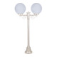 Siena Twin 30cm Spheres Short Post - Beige Finish / E27 Siena Twin 30cm Spheres Short Post - Beige Finish / E27
