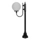 Lisbon 30cm Sphere Curved Arm Short Post Light - Black Finish / E27 Lisbon 30cm Sphere Curved Arm Short Post Light - Black Finish / E27