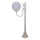 Lisbon 30cm Sphere Curved Arm Short Post Light - Beige Finish / E27 Lisbon 30cm Sphere Curved Arm Short Post Light - Beige Finish / E27