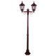 Chester Twin Head Medium Post Light - Burgundy Finish / B22 Chester Twin Head Medium Post Light - Burgundy Finish / B22