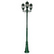 Vienna Triple Head Tall Post - Green Finish / B22 Vienna Triple Head Tall Post - Green Finish / B22
