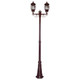 Vienna Twin Head Tall Post Light - Burgundy Finish / B22 Vienna Twin Head Tall Post Light - Burgundy Finish / B22