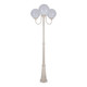 Lisbon Triple 30cm Spheres Curved Arms Tall Post Light - Beige Finish / E27 Lisbon Triple 30cm Spheres Curved Arms Tall Post Light - Beige Finish / E27