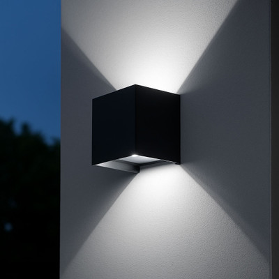 Adjustable Up Down Light 2x3W LED 4000K IP54 560lm Black | Lighting Style
