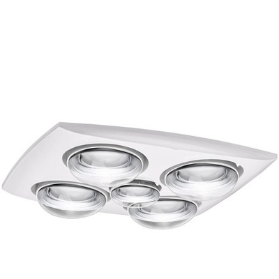 White 3-in-1 Bathroom Heater Fan Light IPX4 400mm | Lighting Style
