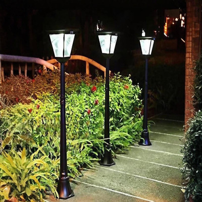 Solar Post Light With Motion Sensor Inverted Straight Head 350lm IP44 ...
