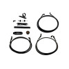 Fuel Line Kit SS Black RF QD For aftermarket Fuel Rails