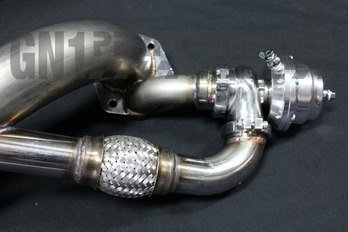 3" Downpipe with a V-Band 46mm External Wastegate 3" Downpipe with a V-Band 46mm External Wastegate