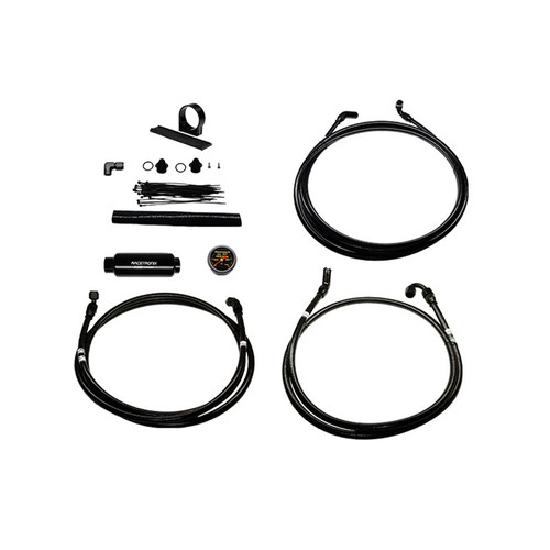 Fuel Line Kit SS Black RF QD