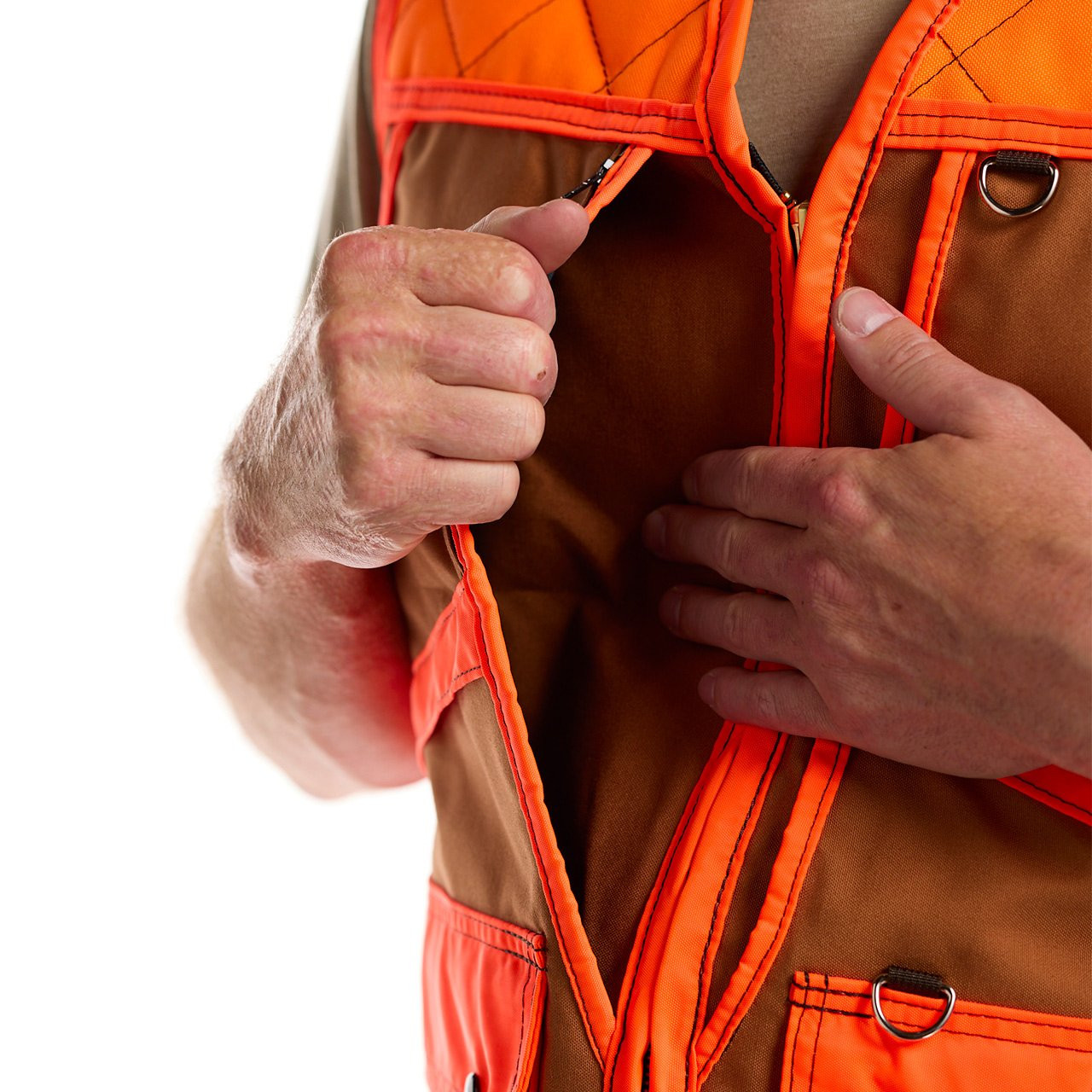 Brown and Orange Upland Game Vest - Dan's Hunting Gear