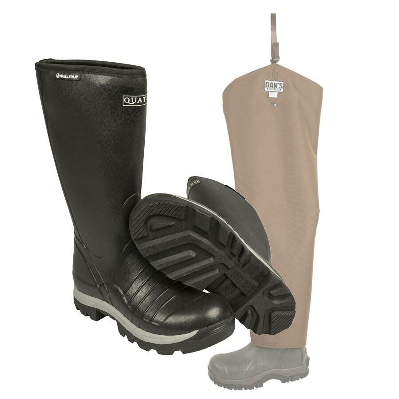 Quatro Insulated Boot, with Snake Protector Chap Froglegs - Size 15