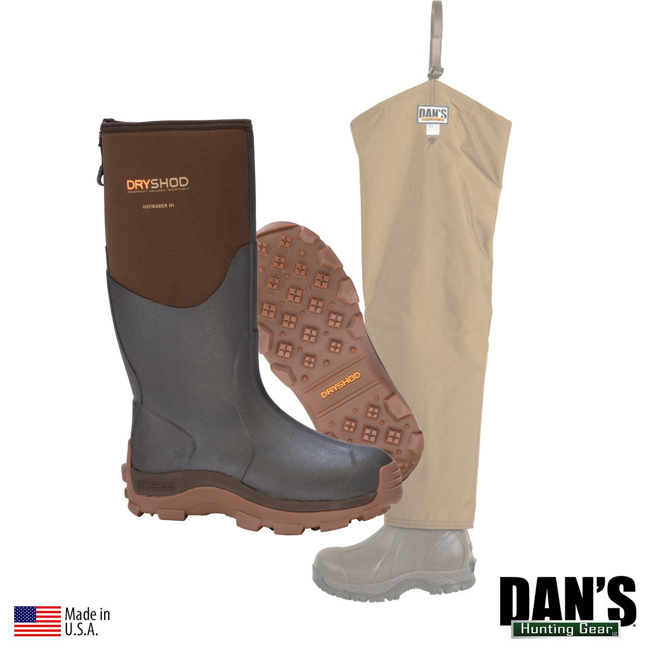 Dry Shod Haymaker Hi Boot w/Snake Protector Frogleg | The