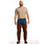 Front view of Dan’s Snake Protector Froglegs with heavyweight three-ply chaps and attached waterproof boots