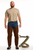 Front view of Dan’s Snake Protector Froglegs with heavyweight three-ply chaps and attached waterproof boots