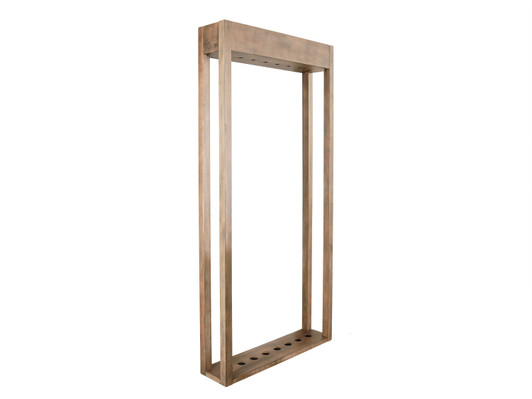 Nixon Bryant Wall Cue Rack in Weathered Natural Finish Available at Nixon Billiards.