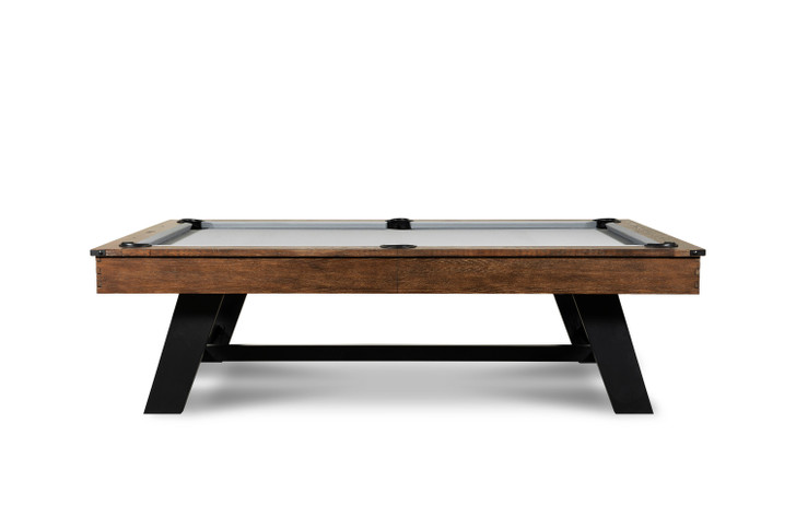 Hunter Slate Pool Table w Dining Top Option | Brushed Walnut w Metal Legs