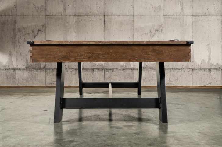 Hunter Slate Pool Table w Dining Top Option | Brushed Walnut w Metal Legs