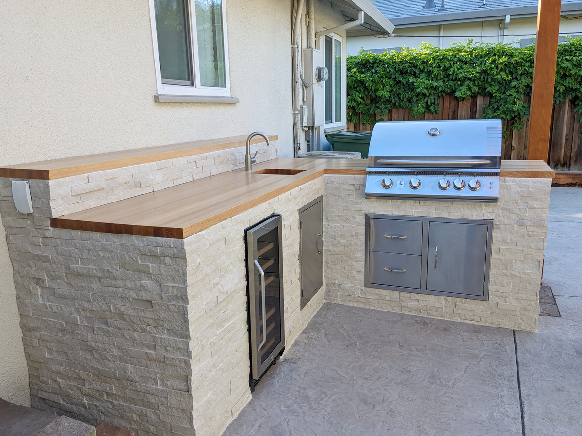 Outdoor Butcher Block Island Red Oak Butcher Block Countertop