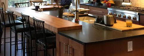 Cherry Butcher Block Countertop with Monocoat Finish by Armani Fine Woodworking