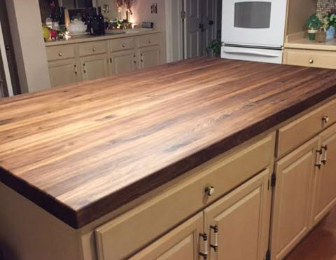 walnut butcher block wood kitchen countertop by armani fine woodworking