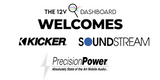 12v Dashboard Welcomes New Vendor Partners Kicker, Soundstream, and Precision Power