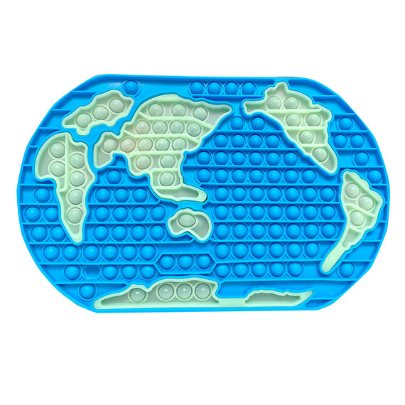 צעצוע פידג׳ט טוויס - מפת העולם (פאזל עולמי זוהר)