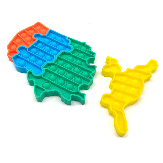 צעצוע פידג׳ט טוויס - מפת העולם (פאזל אמריקאי)
