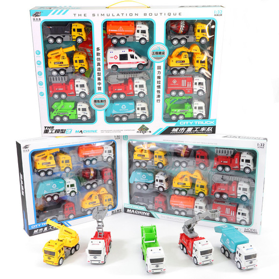 צעצוע לילדים - כלי רכב הנדסי - משטרה - אמבולנס