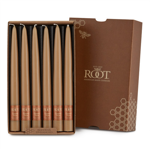 9" Dipped Taper Candle Beeswax Box of 12 Candles